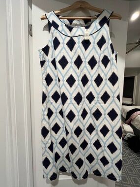 TALBOTS Brand New Linen Blend Shift summer dress - Size 12